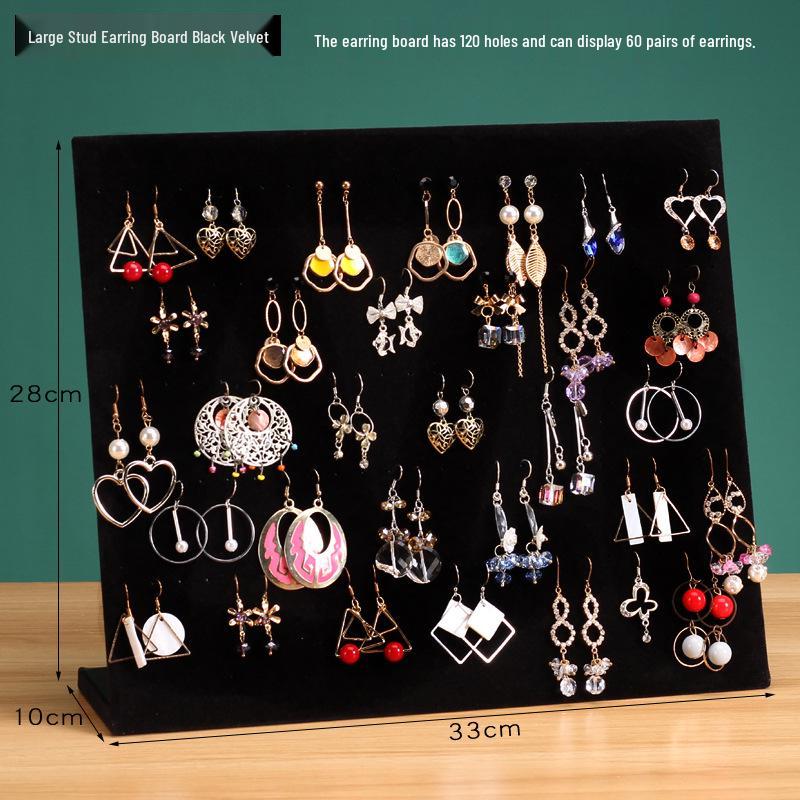 Extra Large Velvet Jewelry Display Stand: Necklace Hanger & Bracelet Storage Rack