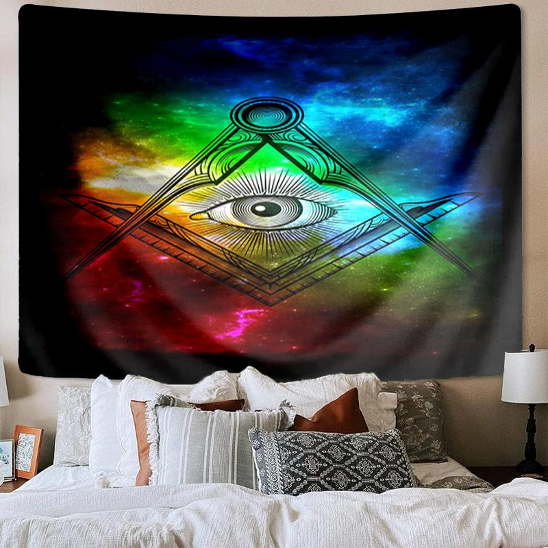 Eye Of Providence In Space Tapestry Room Decoration Wall Hanging for Living Room Bedroom, Dormitory, Birthday and Christmas Gifts