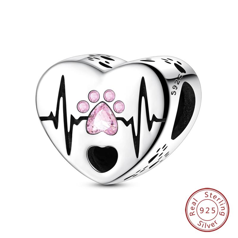 100% Copper Heart Shaped Warm Family Charm Beads Fit Qikaola Original Bracelets Fine Diy Mother'S Day Jewelry Gifts