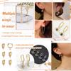 Pandahall 10pcs Real Gold Plated Cubic Zirconia Hoop Earrings Round Lever Back Earring Components Findings for Women Gifts Jewelry Making DIY Crafts