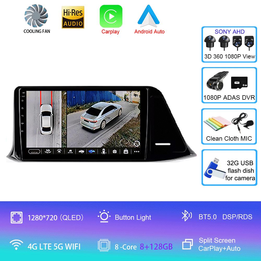 Car Radio Android 14 Carplay For Toyota C-HR CHR 2016 2017 2018 2019 2020 Multimedia Video Player Navigation Stereo GPS 2din DSP