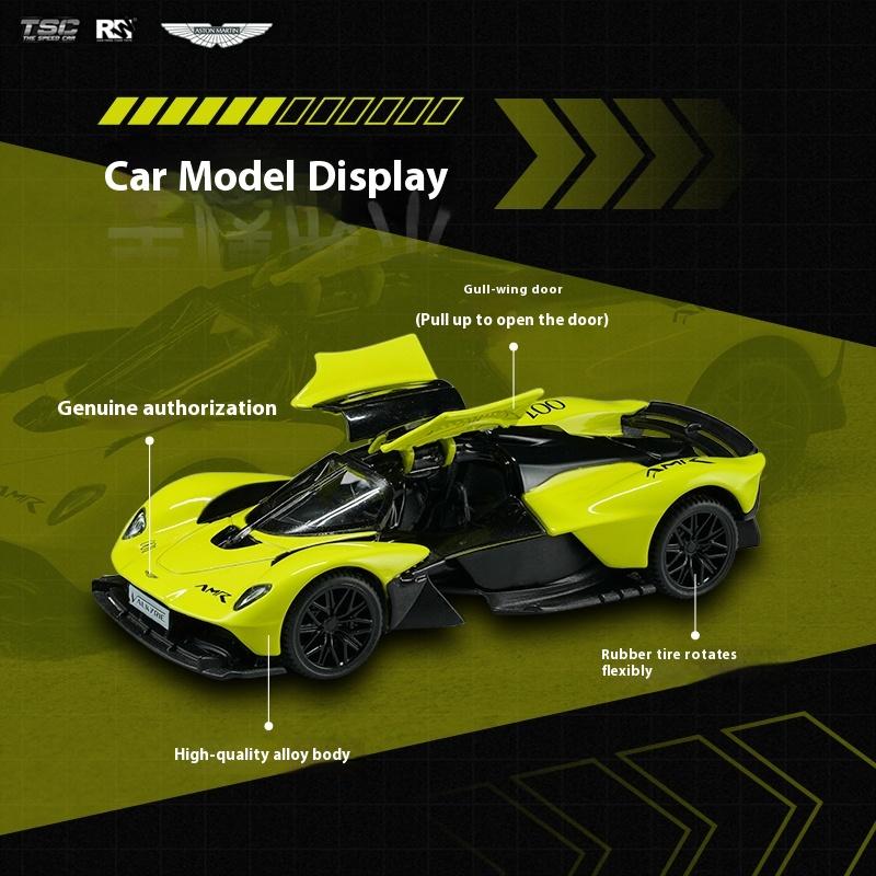 The Tsc Speed Card 1:43 Aston Martin Valkyrie Simulation Alloy Collection Car Model Ornament Xmas Gift For Boys