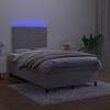 Maison Exclusive - Sommier à lattes de lit matelas et LED Gris clair 120x200 cm