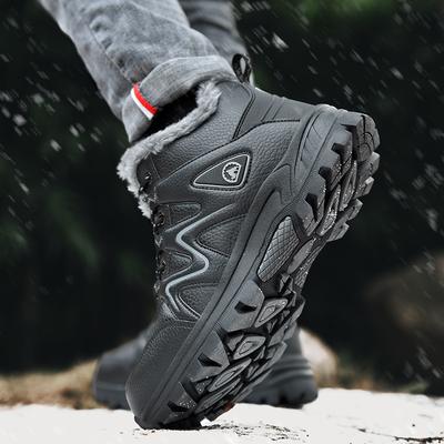 Neue große hohe Outdoor-Wanderschuhe Samt-Baumwollschuhe Warme Winterstiefel für Herren Freizeit-Sport-Wanderschuhe