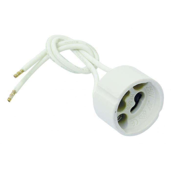 Douille GU10 - GEFOM - 166003 - Plastique - Cylindrique - Vendu À L'unité