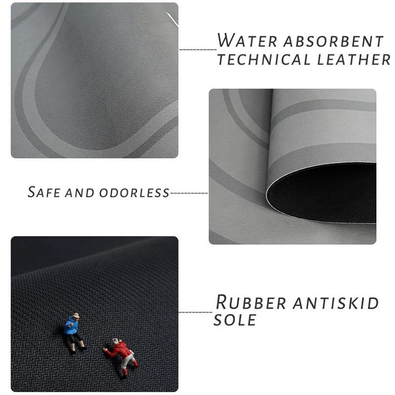 Heat-Resistant Solid Color Draining Mat Absorbent Non-Slip Kitchen Countertop Cup and Dish Drying Mat for Home Use