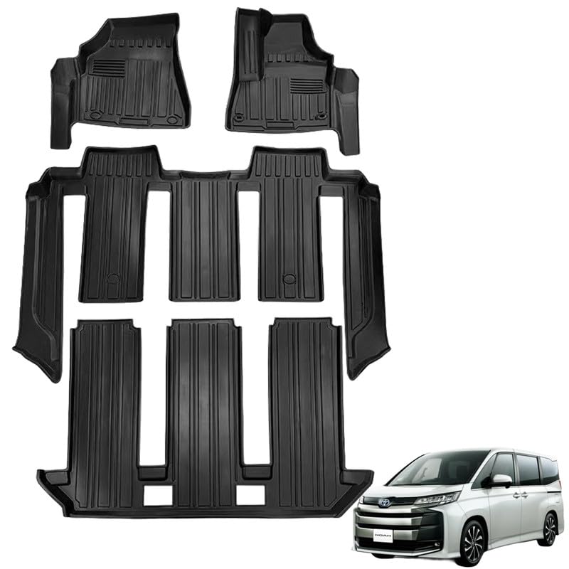 

XALER 3D Коврики для пола для Toyota Бензин Совместимы с автоматическими коробками передач с января 2022 года и Третий ряд Индивидуальный TPE и Дизайн Voxy/Noah (90 чёрный