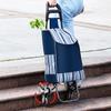 Grocery Cart Small Cart Climbing Stairs Folding Small Trailer Hand-Pulled Trolley Household Portable Storage Shopping Cart