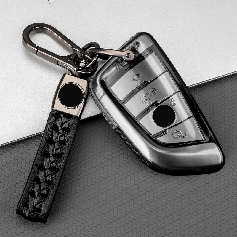 Transparent Black Tpu For Bmw F30 F20 F10 F18 F22 F01 X3 X4 F06 F02 M3 M5 Remote Car Key Case Cover Holder Protector Accessories