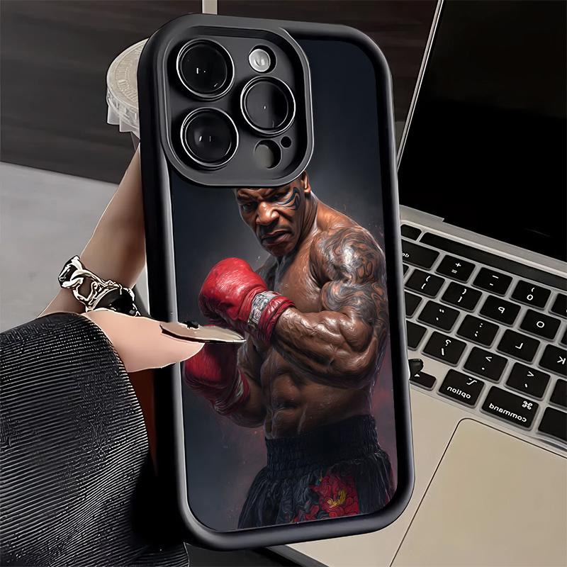 Phone Case for iPhone 17 Air 16E 15 16 Pro Max Mike Tyson Boxer Man Cover 14 Plus 13 12 Mini Soft Shell Silicone Fundas