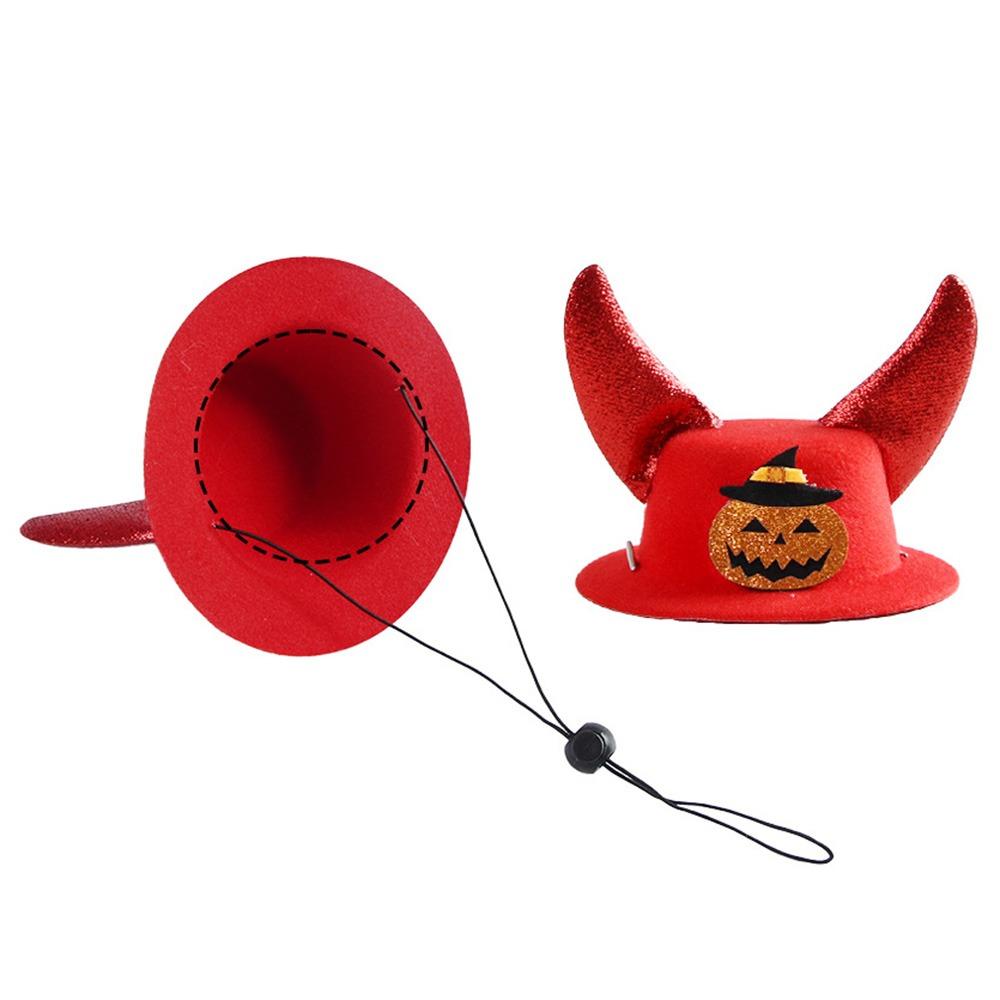 

Adjustable Halloween Pet Hat Cartoon Cat Cosplay Hat Dog Dress Up Cap Cosplay Party Style D