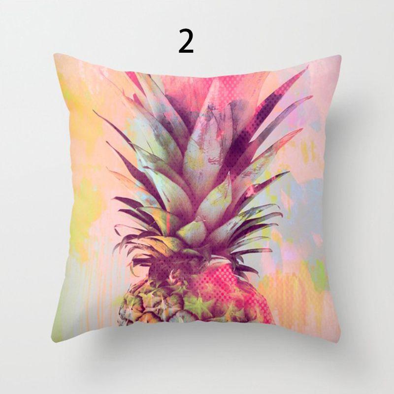 Tropical Fruit Painted Pineapple Pattern Pillowcase For Elegant Home Decor**