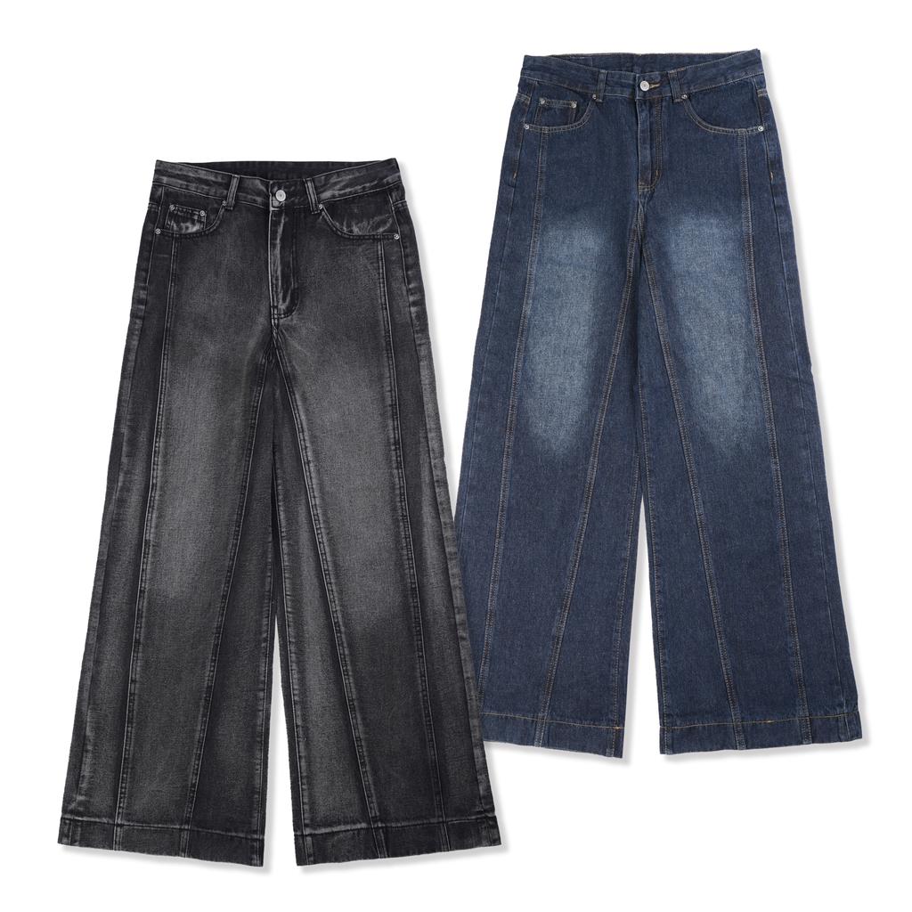 NUBINDA Indigo Cut-Out Wide Denim [Blue]