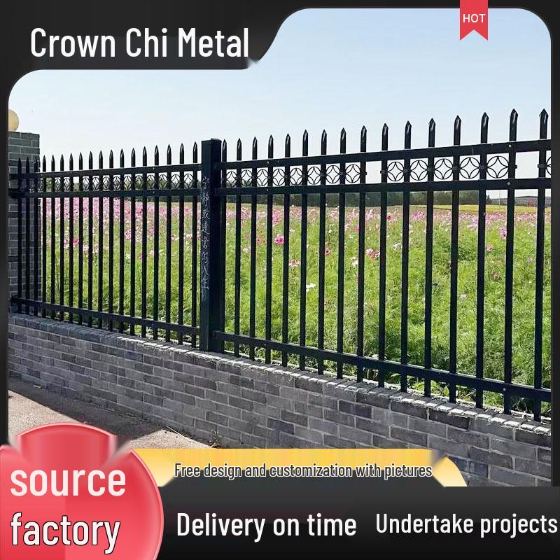 Wrought Iron Fence and Railing for Courtyard, Community, or School Yard