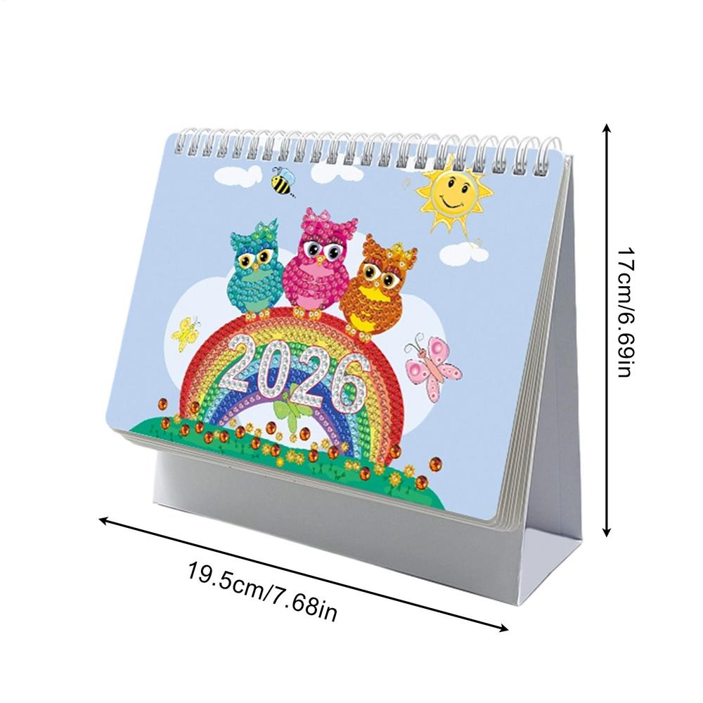 

2026 Desk Calendar Diamond Painting Calendar Painting Monthly Calendar Kit Calendar Desktop Ornament For Home Office Planning