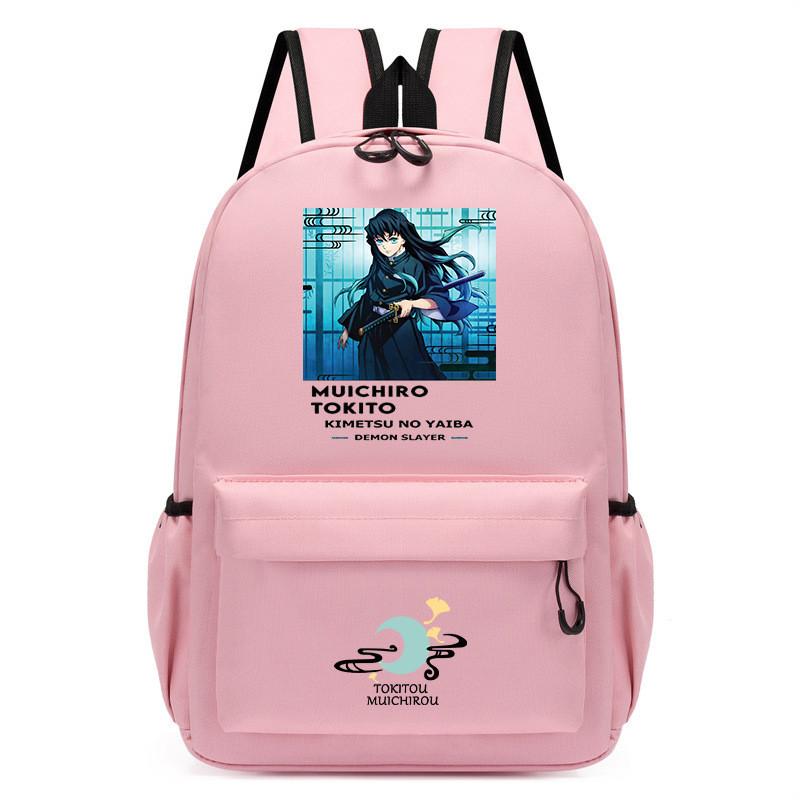 Student School Demon Slayer Print Backpack Casual Waterproof Small Bag