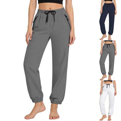 Women Elastic High Waist Pant Casual Fit Wide Leg Long Pants Trousers With Pockets
