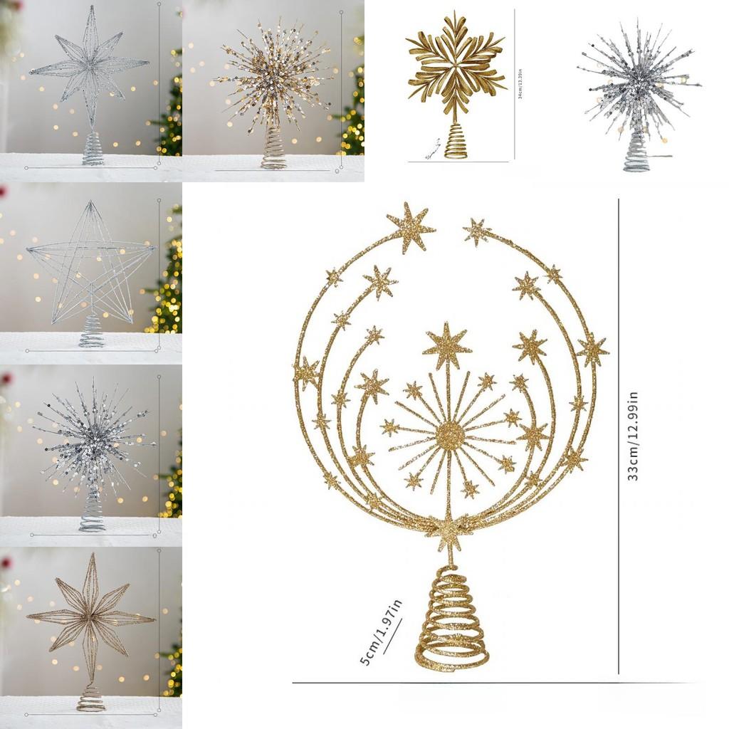 Christmas Modern Minimalist Tree Star Ornament 3d Snowflake Design Decor Festive