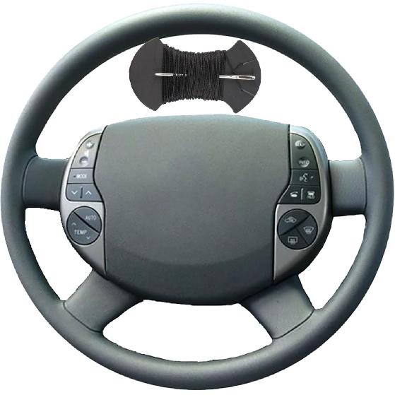 

Leather Steering Wheel Cases Car Steering Wrap Stitch Steering Wheel Cover Fit for Toyota Prius 20(XW20) 2004 2005 2006 2007 2008 2009,Blue Black Thread