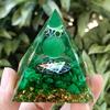 Crystal Gravel Pyramid Resin Ornament for Home and Fish Tank Decor