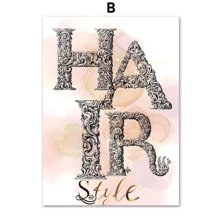 Barbershop Salon Hair Style Club Wall Art Canvas Painting Nordic Posters And Prints Fashion Pictures For Living Room Girl Decor