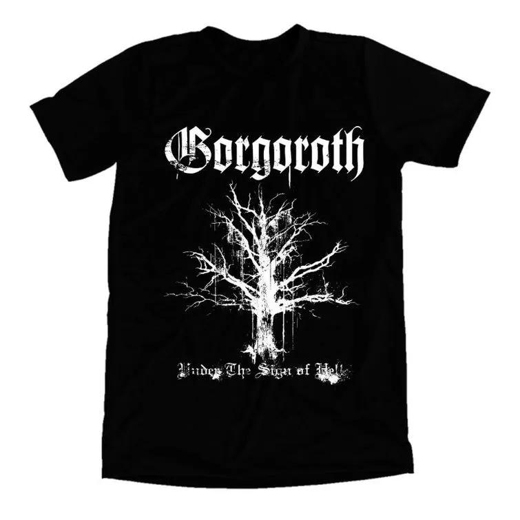 Unisex Short Sleeve Crew Neck Cotton T Shirt Black Metal Gorgoroth Under The Sign Of Hell S