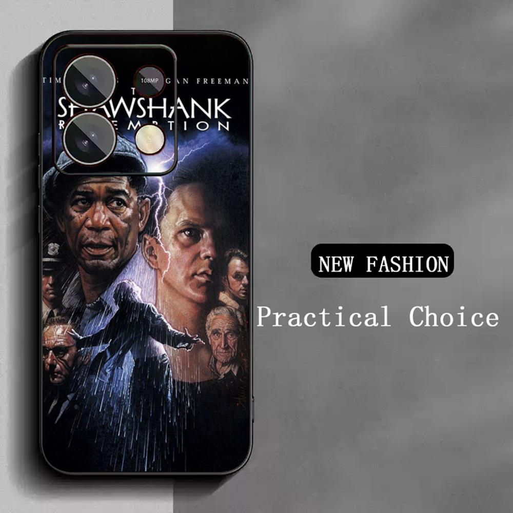 

Classic movie poster Shawshank pattern Phone Case For Redmi Note 14 13 12 11 Pro Plus S 5G 14C A3 Soft Black Phone Cover Redmi Note 14 4G (Global)