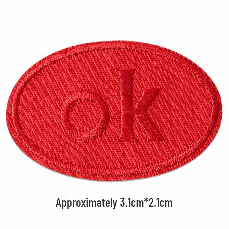 Self-Adhesive Embroidery Cloth Patches for Jackets & DIY Decor - OK Letter Accessory Stickers