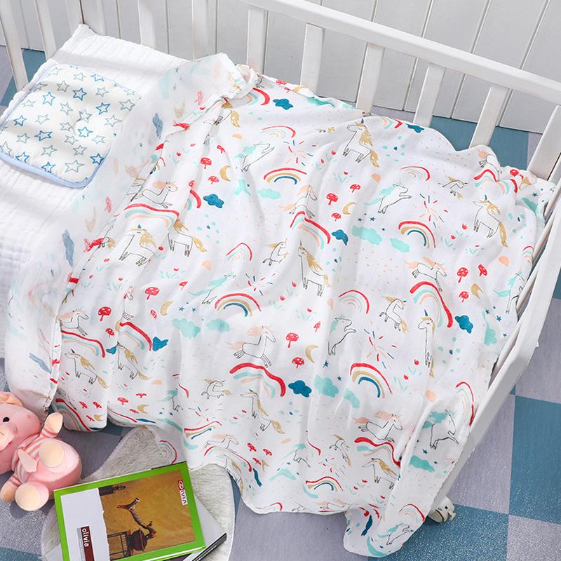 New Bamboo Cotton Soft Baby Blankets Newborn Muslin Swaddle Blanket for Newborn Girl and Boy Super Soft Baby Bath Towel