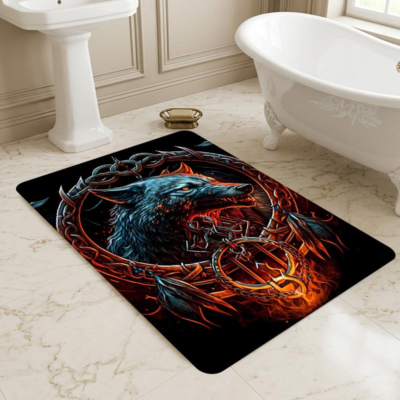 Wolf Spirit Living Room Nonslip Area Rug Soft Carpet For Bedroom Game Playroom Sofa Office Home Decor Doormat Christmas Gift C926569