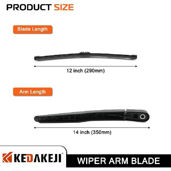 Rear Windshield Wiper Arm Compatible With Ford Escape 2013-2018 Vehicles, Back Windshield Wiper Set Replacement OEM BB5Z17526-C
