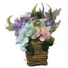 Artificial Easter Hydrangea Flower Basket Pendant Simulation Flower Rattan Basket Ornaments Gifts Home Decor for Porch Farmhouse