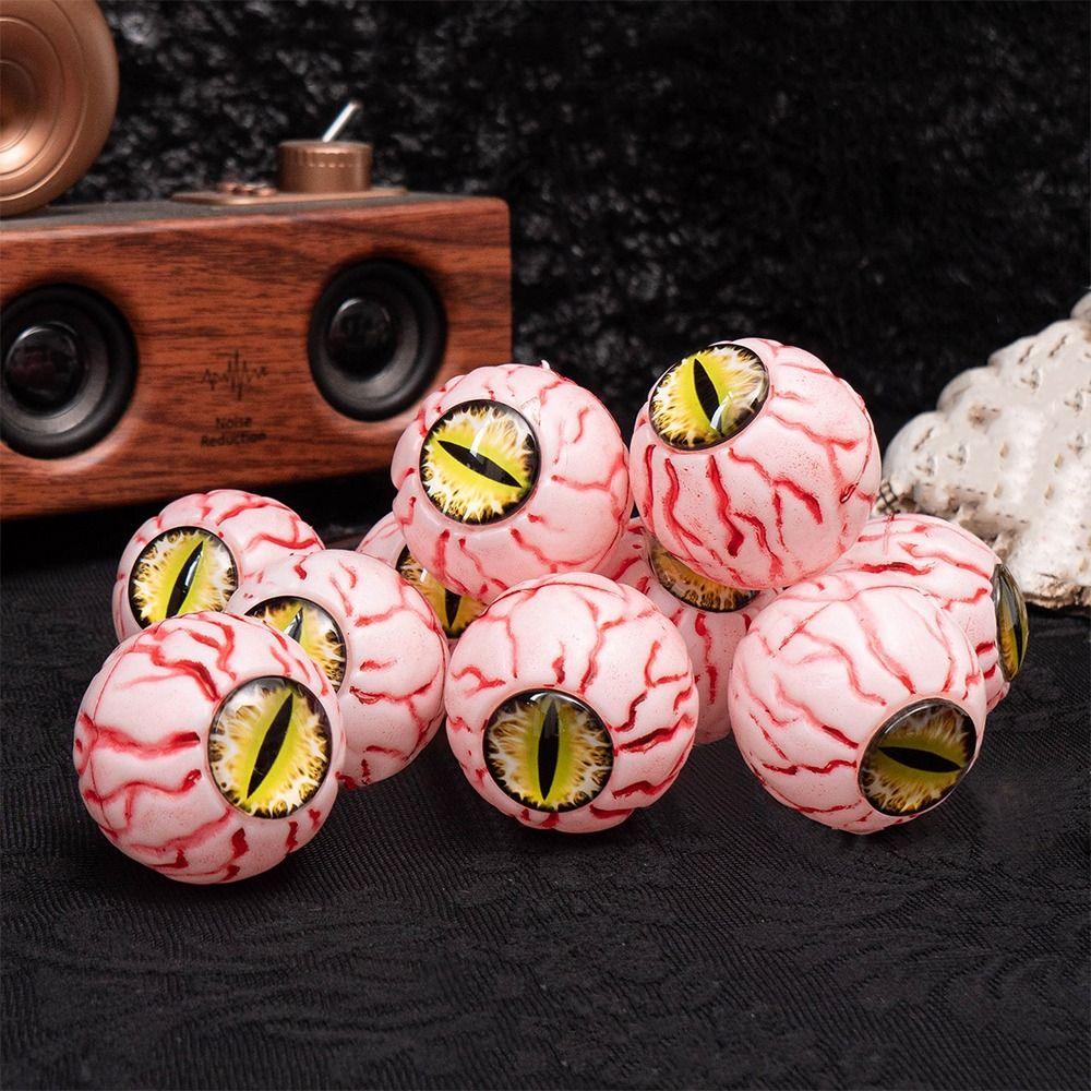 10pcs 5cm Halloween Eyeballs Realistic Red Bloodline Eye Halloween Fake Balls House Decoration