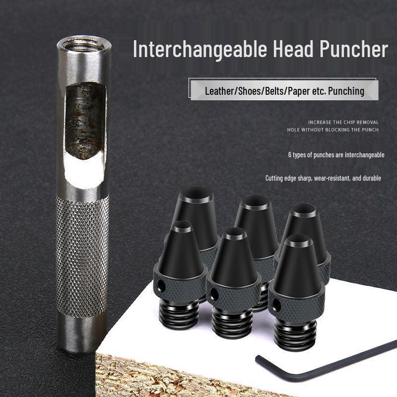 Leather Belt & Shoe Hole Puncher - Hand-Operated Tool