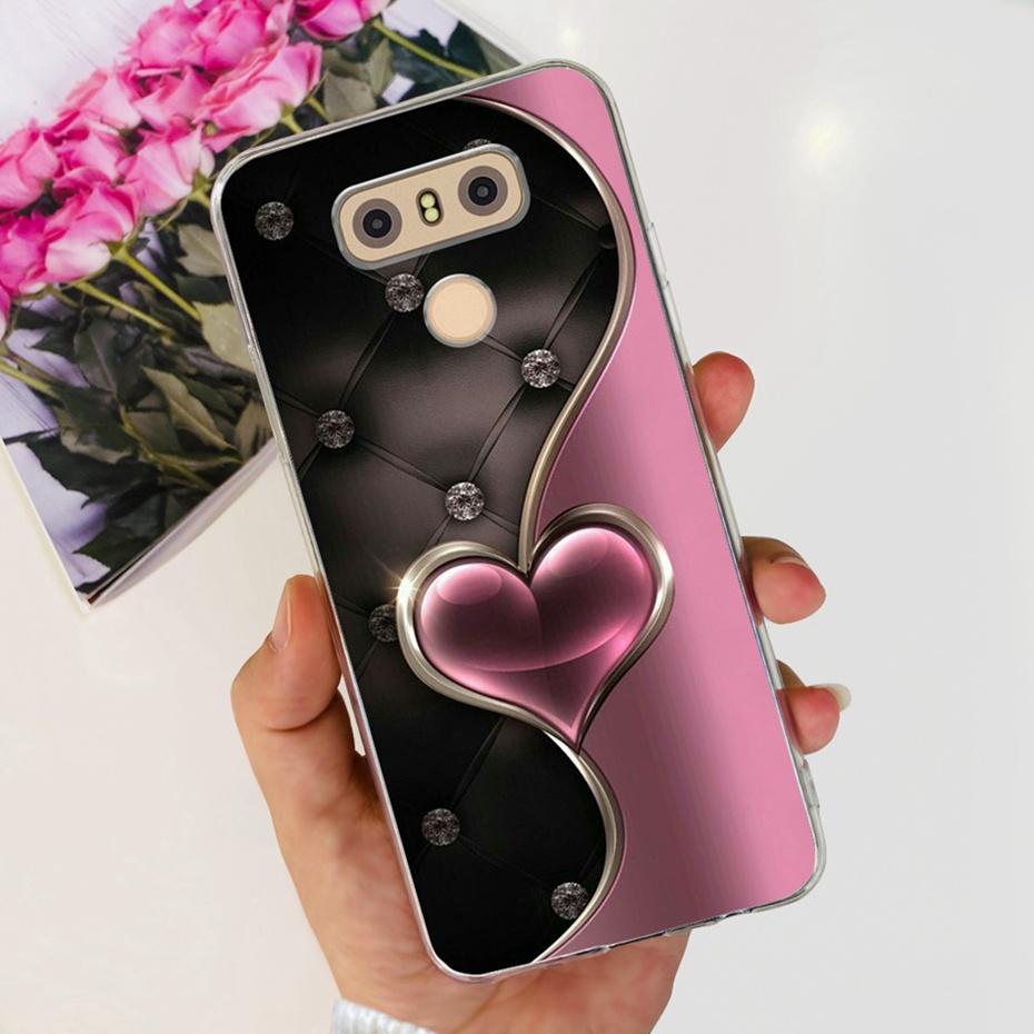 Case For LG Q6 Plus H870 H871 G600L G600K G600S Cute Flower Cat Pattern Soft Silicone TPU Phone Cases For LG G6 G 6 G6plus