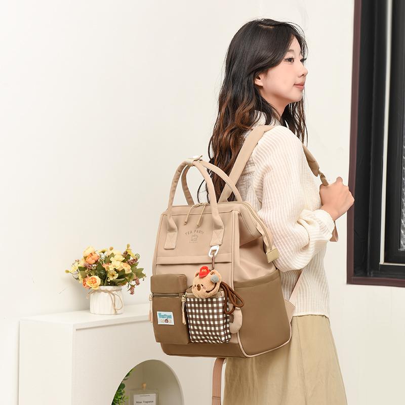 Schulranzen für Mittelschülerinnen Damenrucksack mit großem Fassungsvermögen Karorucksack Reiserucksack