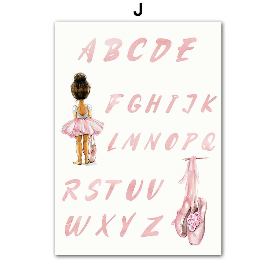 Watercolor Black Girl Flower Swing Unicorn Castle Wall Art Canvas Painting Posters And Prints Wall Pictures Baby Kids Room Decor