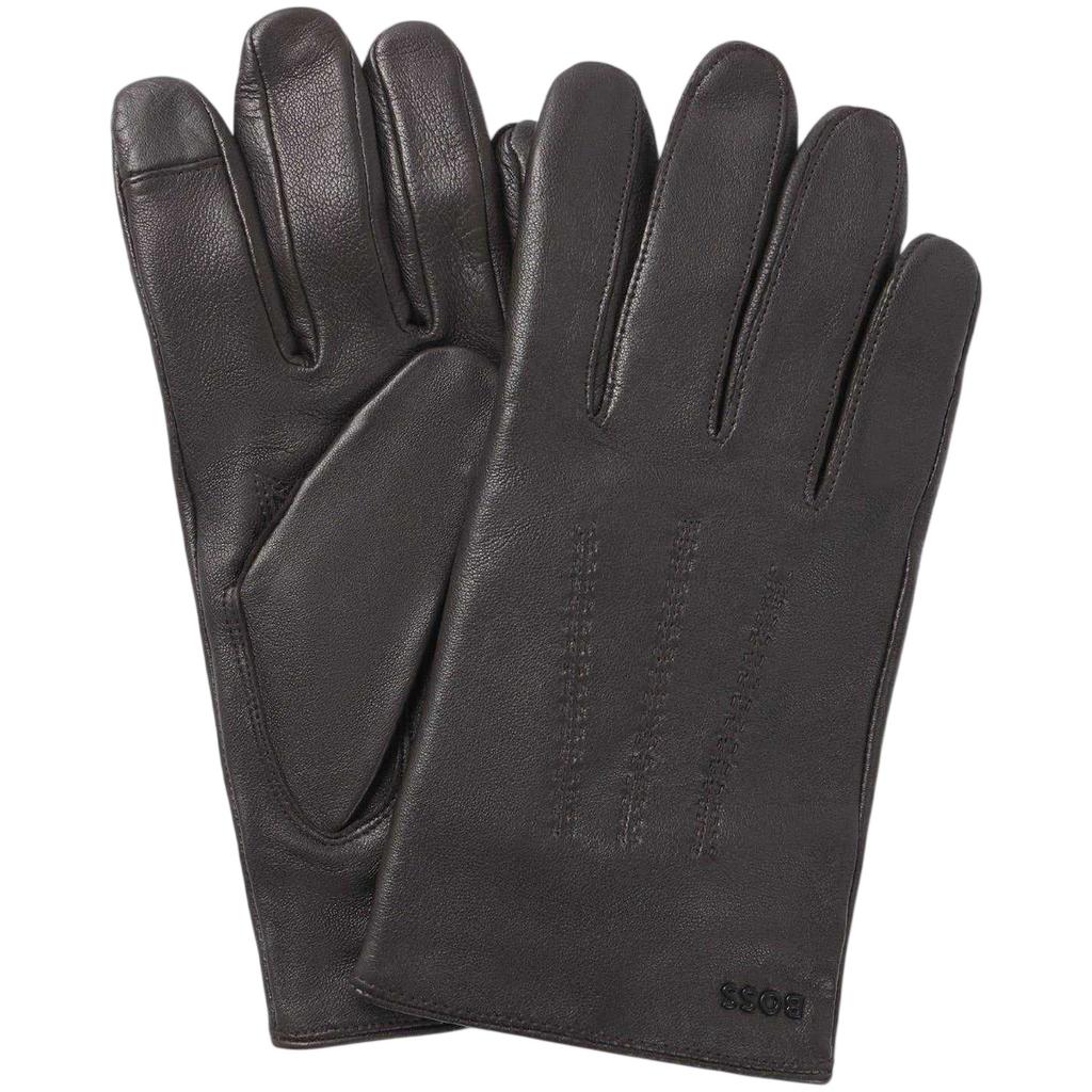 Boss Mens Hainz Me Fleece Leather Gloves