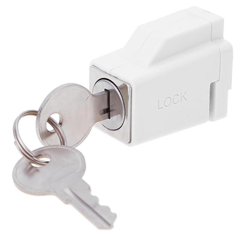 Sliding Window Patio Screw Door Lock Key Push Baby Child Safety Protection Antitheft Door Window Security Lock Catches Set