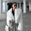 Ins style autumn and winter imitation fur jacket women's fashion green fruit collar fox fur jacket short plush jacket