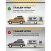Trailer Tow Hitch for 2 Inch Receiver, Adjustable Truck Towing Hitches with Hitch Tightener, Heavy Duty 6 Inch Drop Down/Rise Up