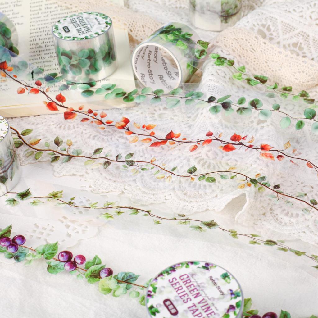 Ruban Washi Paysage Créatif: Style Ins Irrégulier pour le Journaling DIY, la Décoration de Plantes et de Fleurs