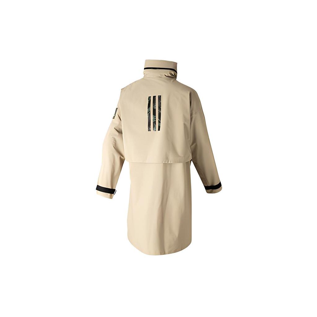 Adidas Windproof And Waterproof Outdoor Packable Mid-Length Hooded Jacket Men Jackets Brown FT8909