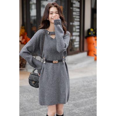 Mokana Winter Korean Style Relaxed Fit Sweater Dress