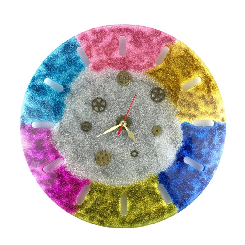 Runde/Eckige Uhr Harzform Silikon Gießform Epoxidharzform für Handgemachte DIY-Bastelarbeiten Herstellung von Heimdekorationen