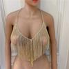 Mode Sexy Strass BH Kette Nachtclub Luxus Fransen Körperkette Accessoires Körperkette
