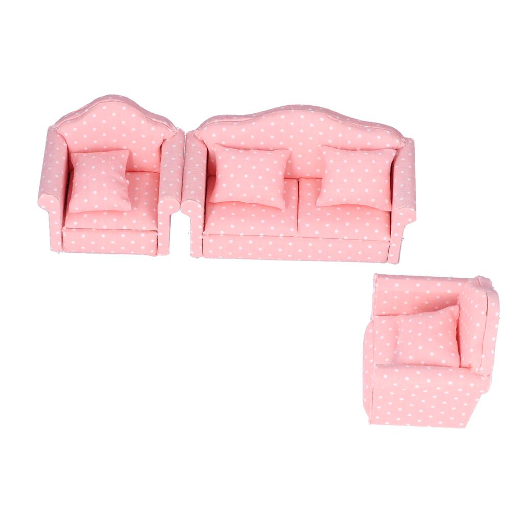 1:12 Miniature Dollhouse Sofa DIY Mini Dollhouse Couch Furnishings Toys Accessories