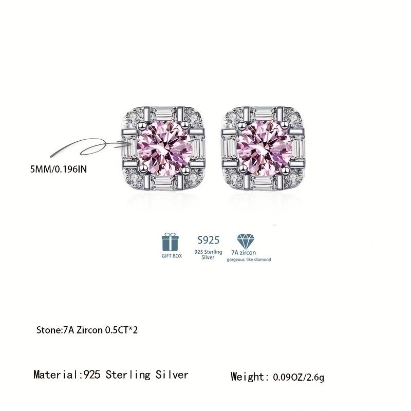 Tancise 925 Sterling Silver Moissanite   Earrings Drop Earrings For Women Wedding Party Gifts