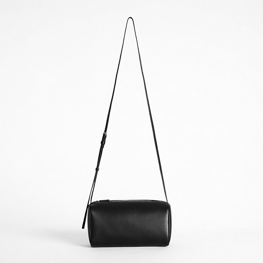 Genuine Leather Cylinder Pen Holder & Shoulder Bag, Women's 2026 Niche Style, First Layer Cowhide, Cross-Body, Commuter Essential.