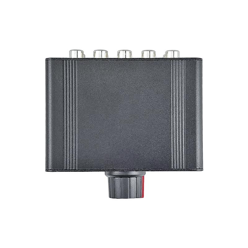 GHXAMP 4 Way Sound Source Switcher Rotary Switch Sealed RAC Lotus Base (Input and Output Not Require Power Supply)